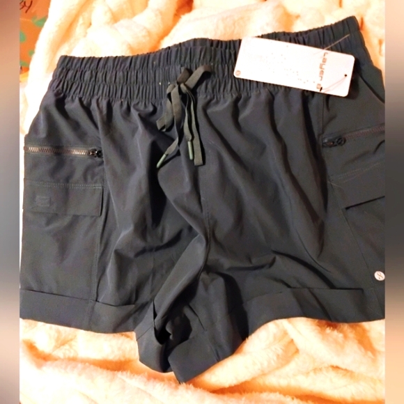 Layer 8 Teal Woven Pocket Shorts - Picture 1 of 7
